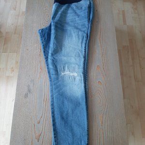 Liz Lange XL Distressed Maternity Jeggings Denim Leggings